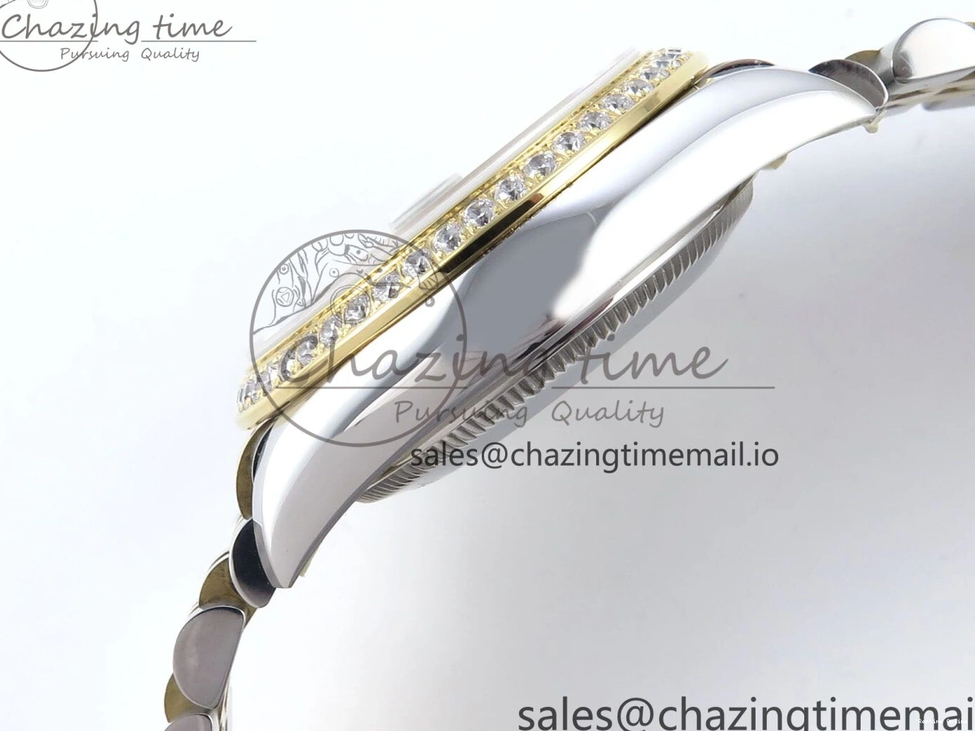 0403 StreetReady DateJust 31 278383RBR ARF 1:1 Best Edition 904L Steel Green Roman Diamonds Dial Diamonds Bezel on SS YG Jubilee Bracelet ETA 418